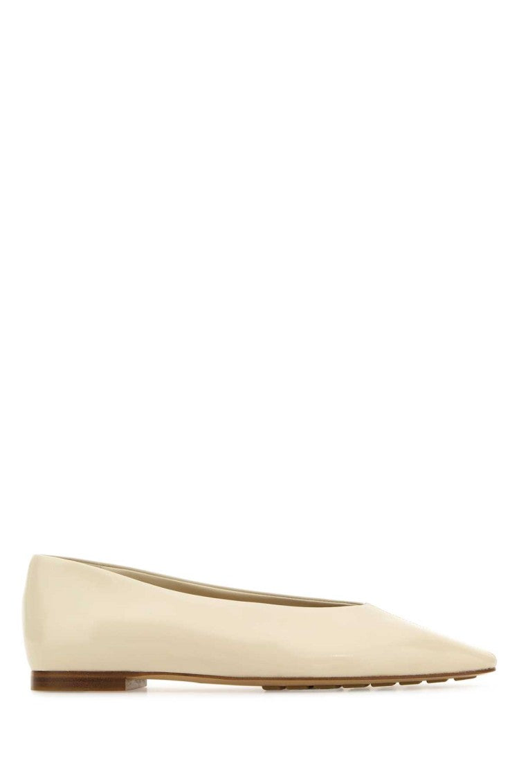 Bottega Veneta Ivory Leather Sofia Ballerinas