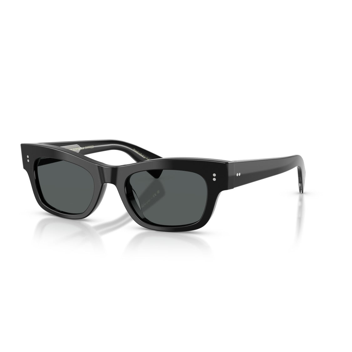 Oliver Peoples Bold Rectangular Acetate Sunglasses With Metallic Accents