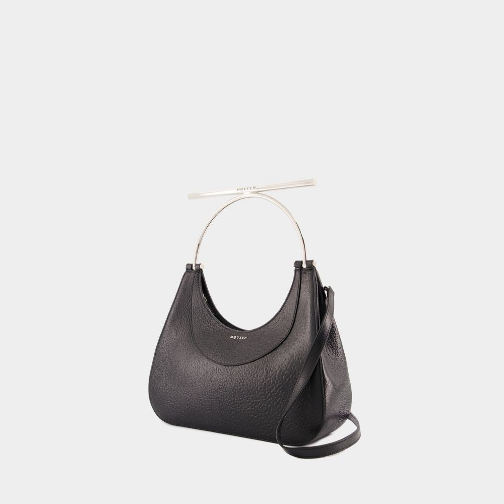 Alexander Mcqueen Cross Bar Purse - Leather - Black/Silver