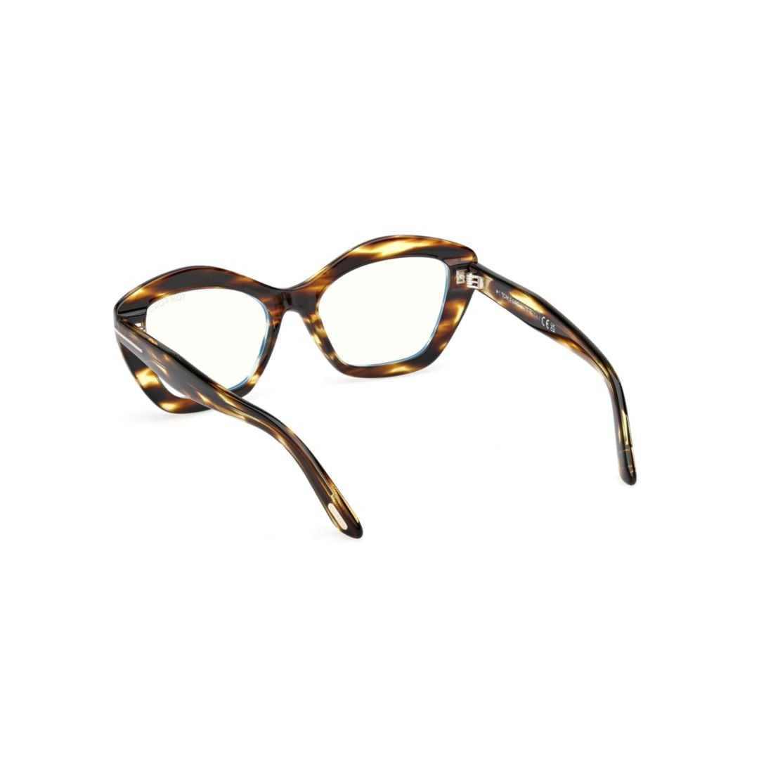 Tom Ford Ft6044-B Bold Tortoiseshell Oversized Frame Eyeglasses