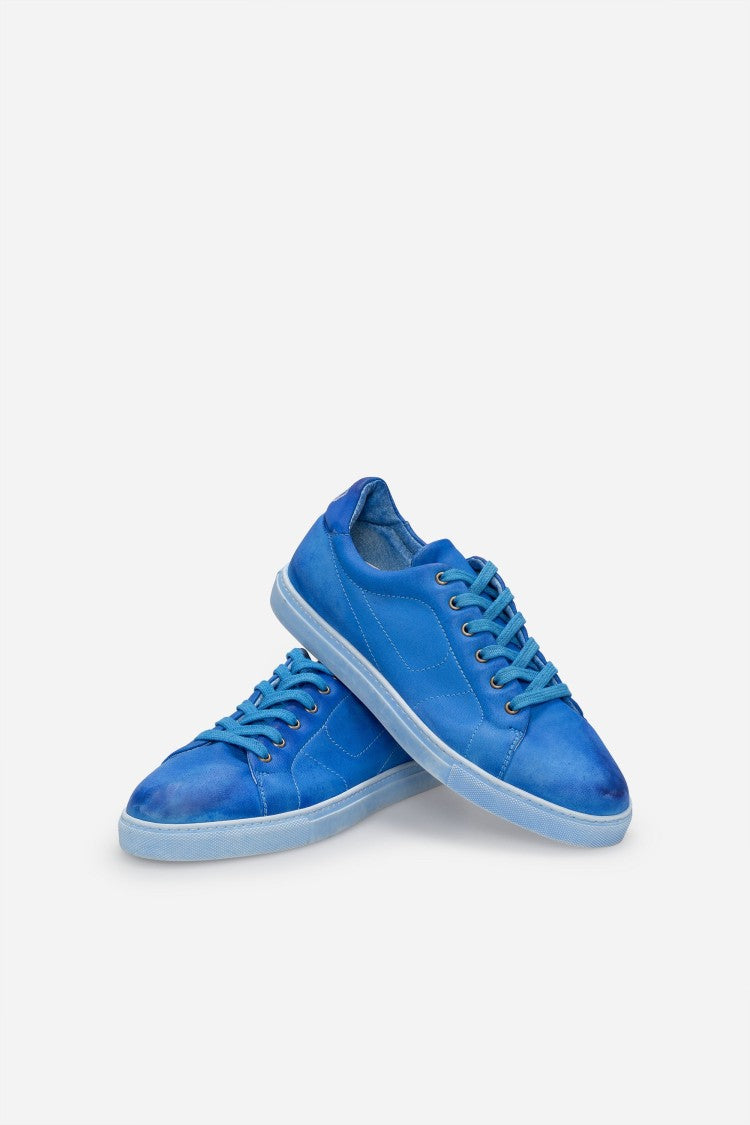 Pantofola D'oro Blue Buffalo Leather Sneakers