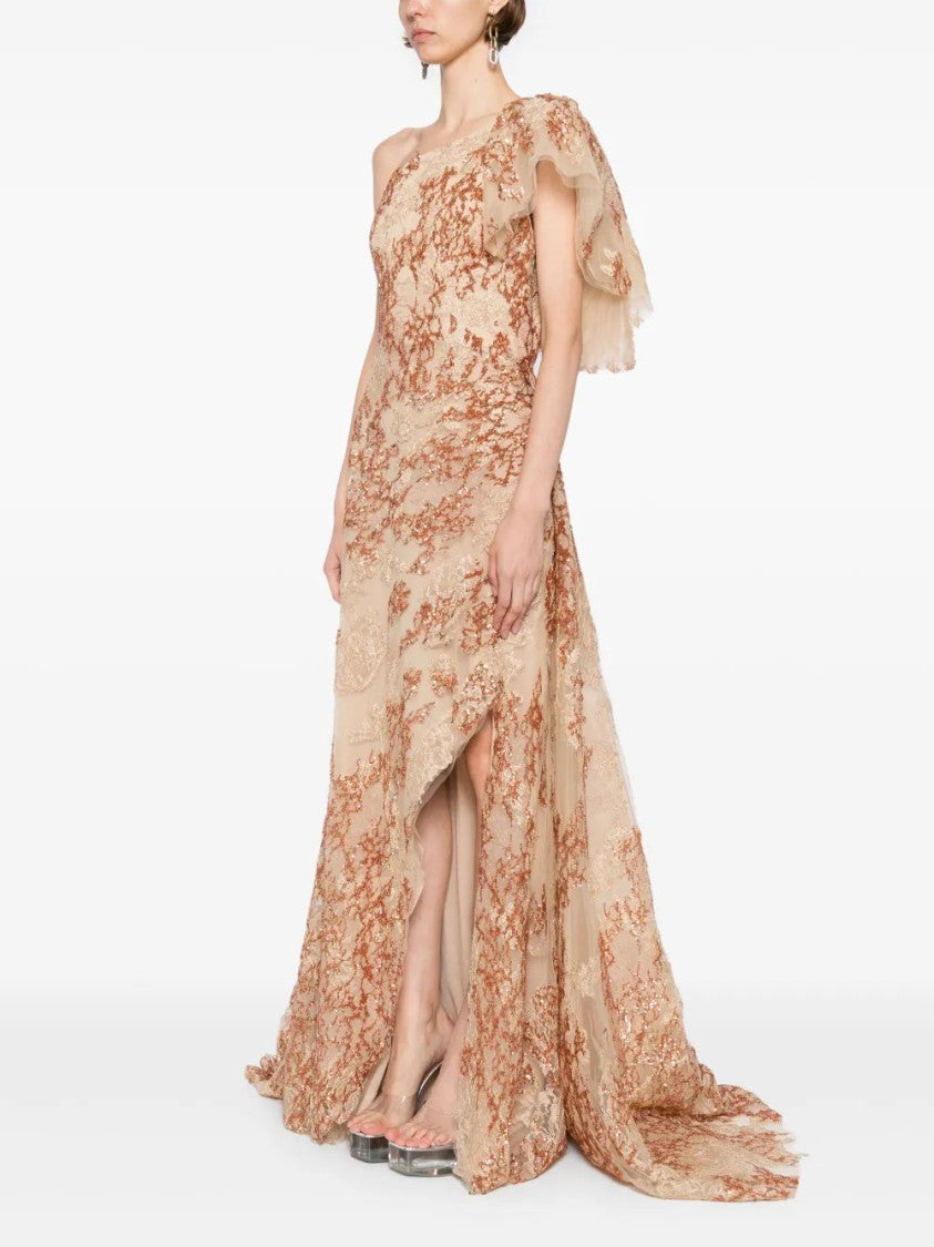 Saiid Kobeisy Embroidered One-Shoulder Dress