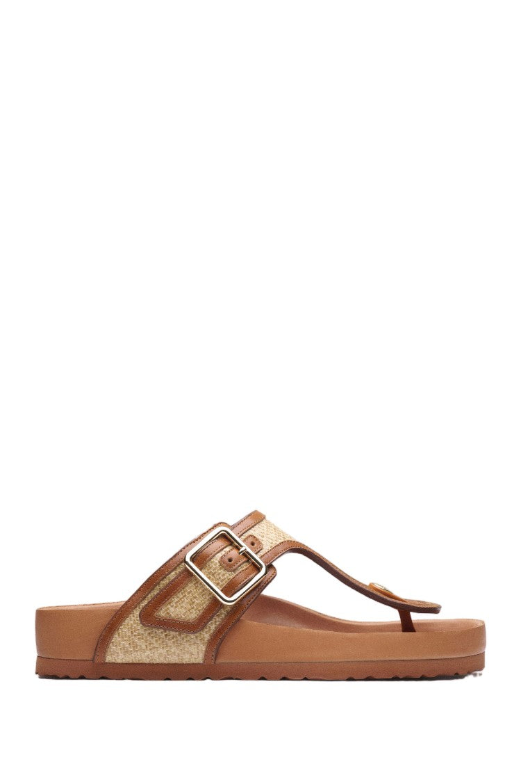 Birkenstock Natural Raffia Gizeh Thong Sandals