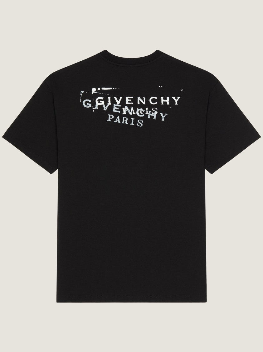 Givenchy Regular Fit Distressed Graphic Cotton T-Shirt