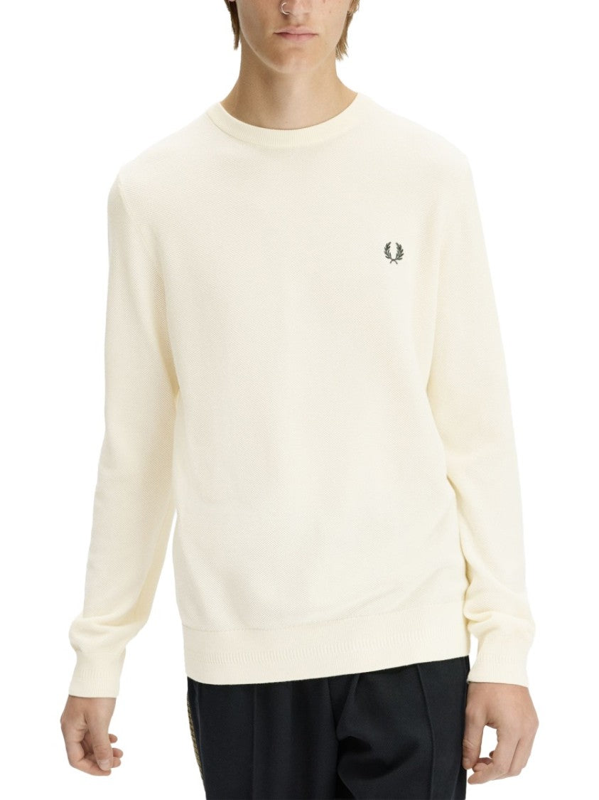 Fred Perry Crew Neck Cotton Embroidered Sweatshirt
