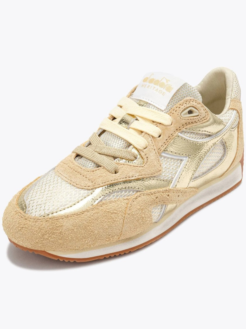 Diadora Equipe Revenge Iride Gold Suede Sneakers