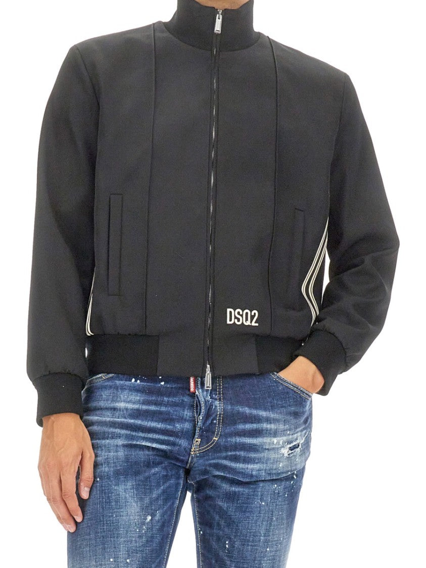 Dsquared2 Black Bomber Jacket