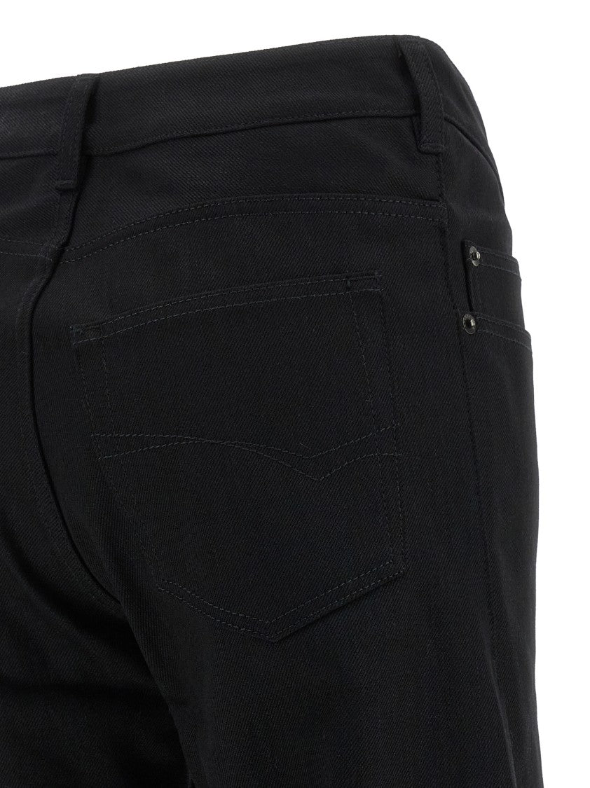 Balenciaga Curved Mid-Waist Black Denim Jeans