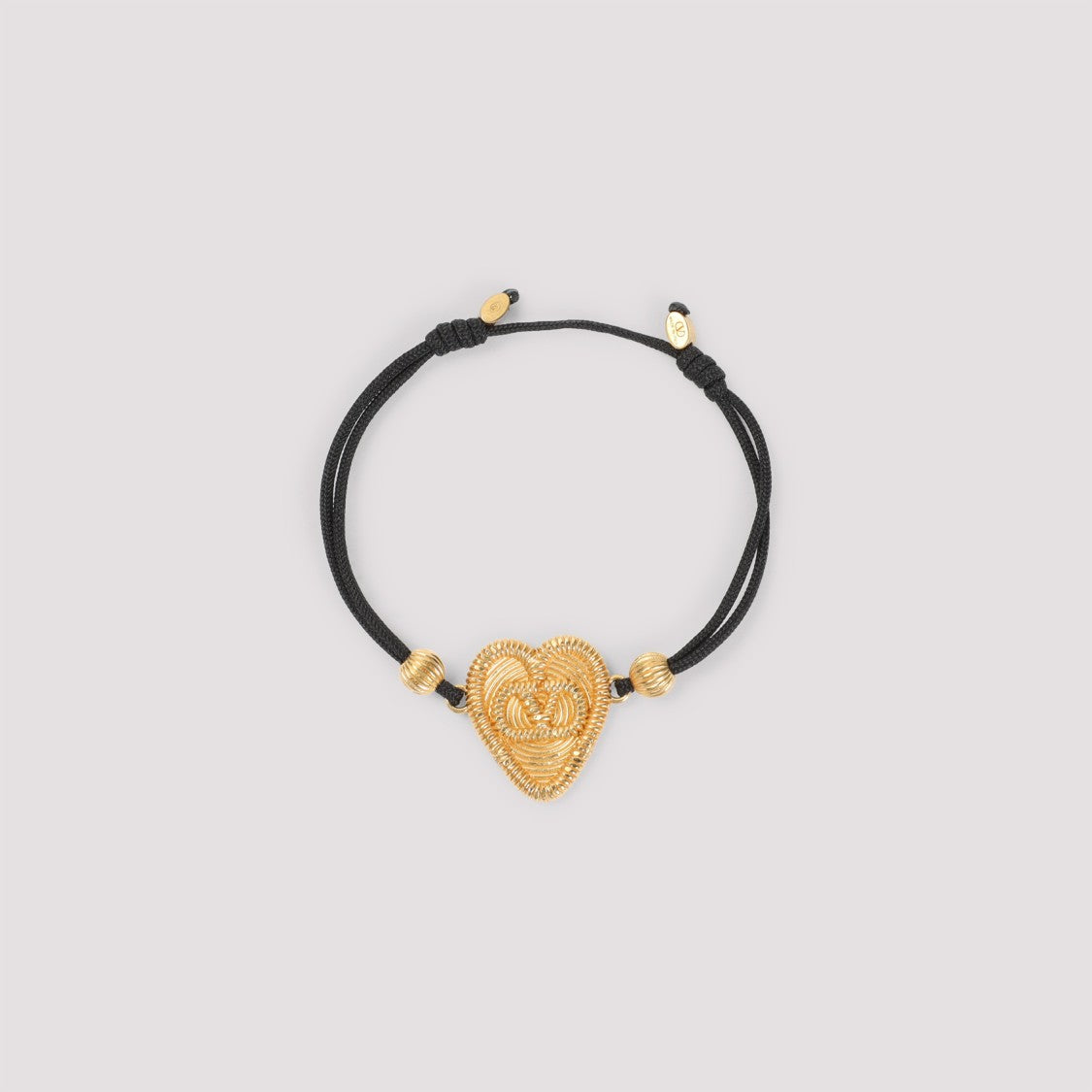 Valentino Garavani Black Cord Bracelet