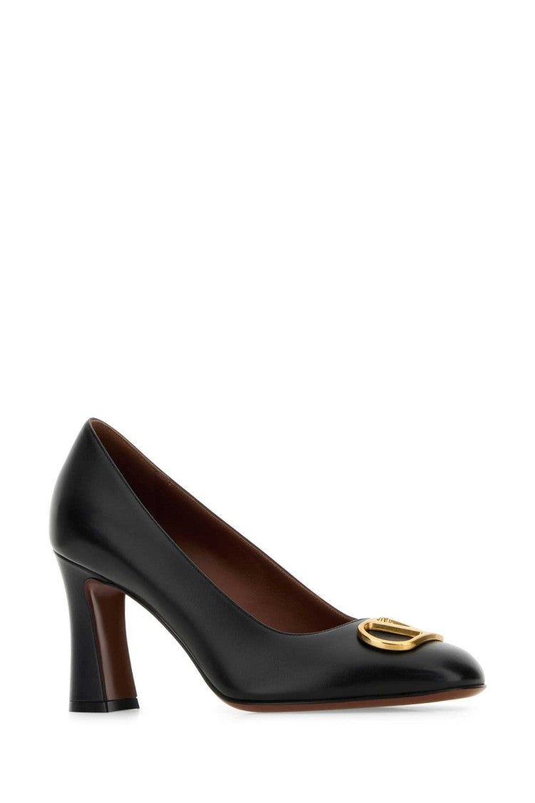 Valentino Garavani Black Leather Vlogo Signature Pumps