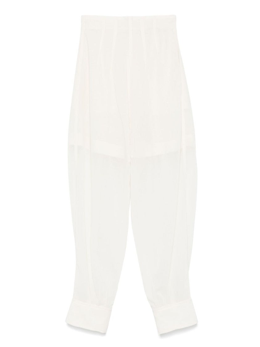 Philosophy Di Lorenzo Serafini Tailored White Trousers With Rolled Cuffs