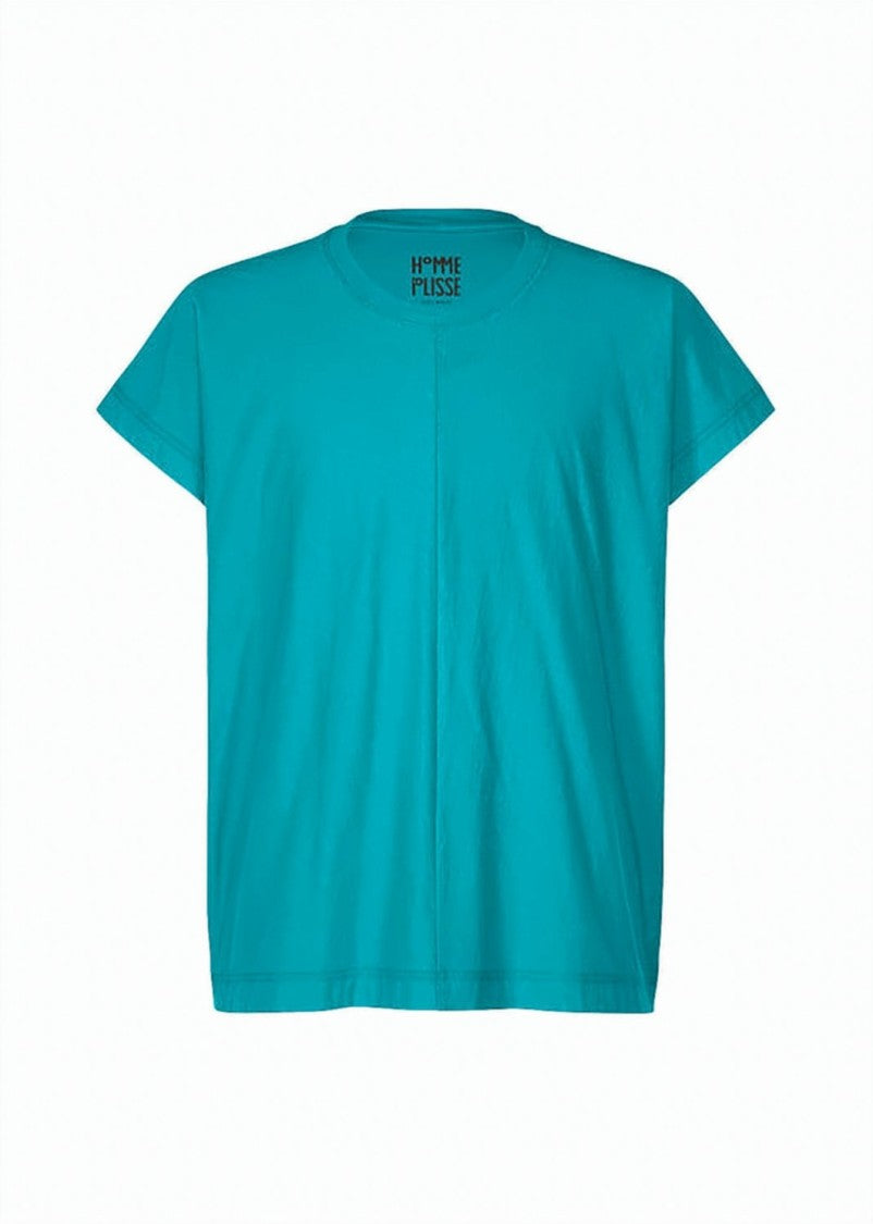 Homme Plissé Issey Miyake Relaxed Fit Teal Cotton T-Shirt