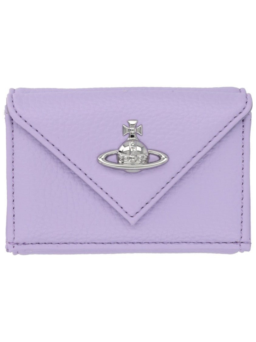 Vivienne Westwood Purple Envelope Metallic Emblem Wallet