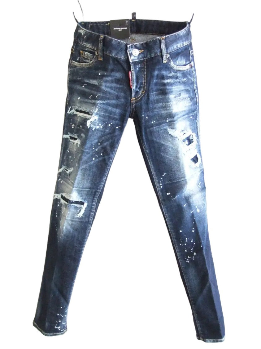 Dsquared2 Distressed Dark Denim Jeans