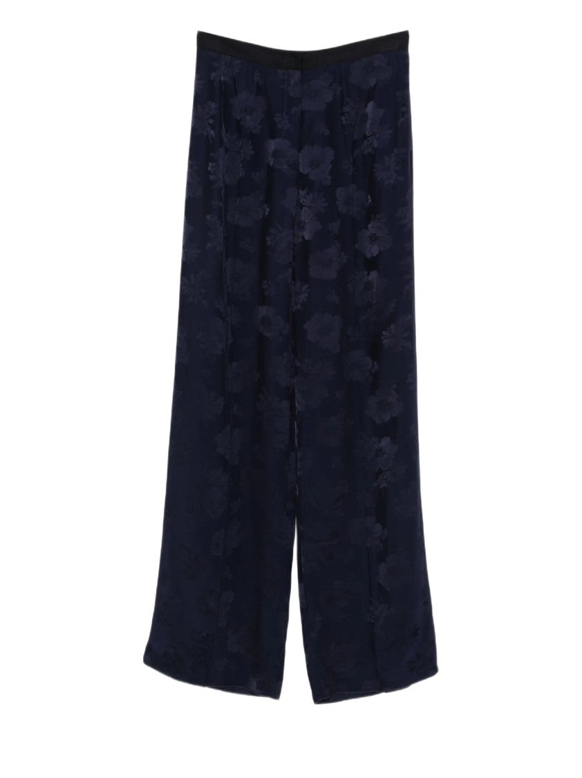 Forte Forte Straight-Leg Jacquard Trousers With Floral Pattern