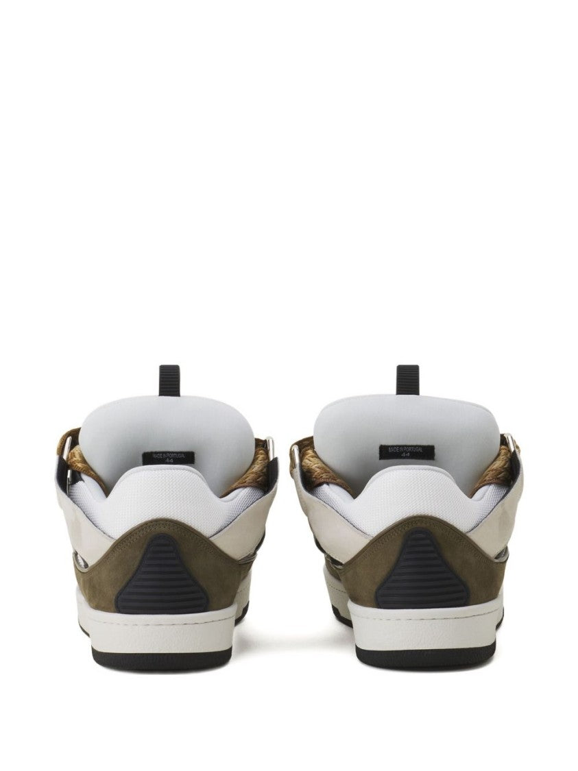 Lanvin Cut-Out Detailing Suede Sneakers