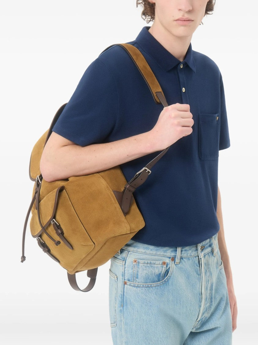 Valentino Structured Collar Cotton Polo Shirt