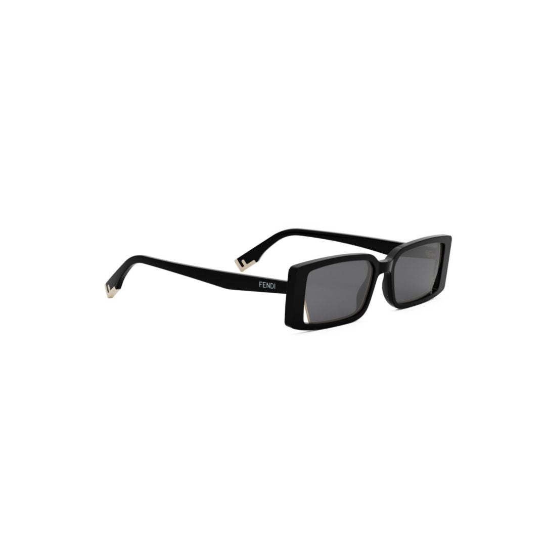 Fendi Fe40164i Rectangular Black Acetate Sunglasses