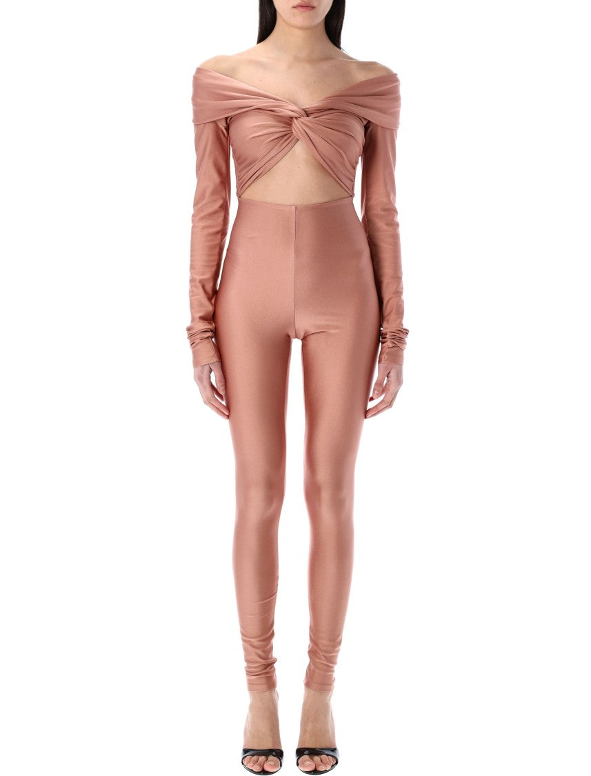 The Andamane Stretch Off-Shoulder Cut-Out Jumpsuit