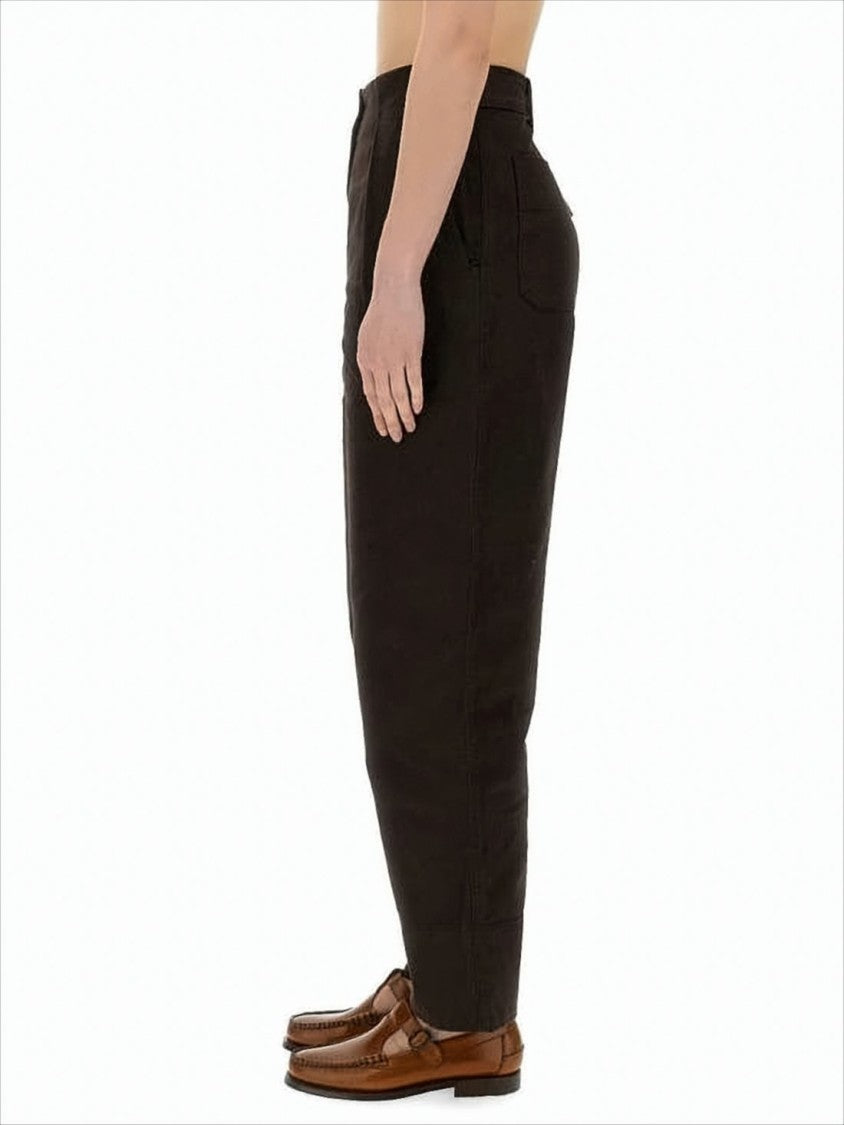 Margaret Howell High-Waisted Straight-Leg Pants With Front Pleats