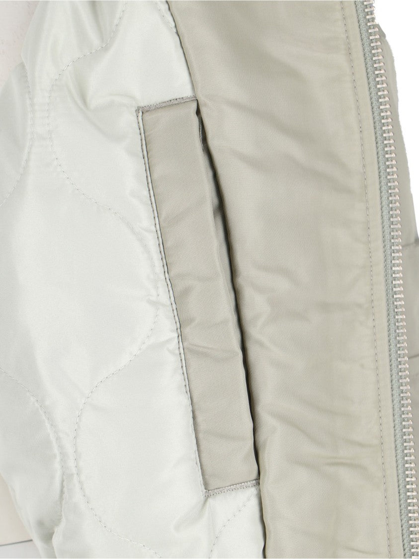 Entire Studios "Broad" Zip Bomber Jacket Grey