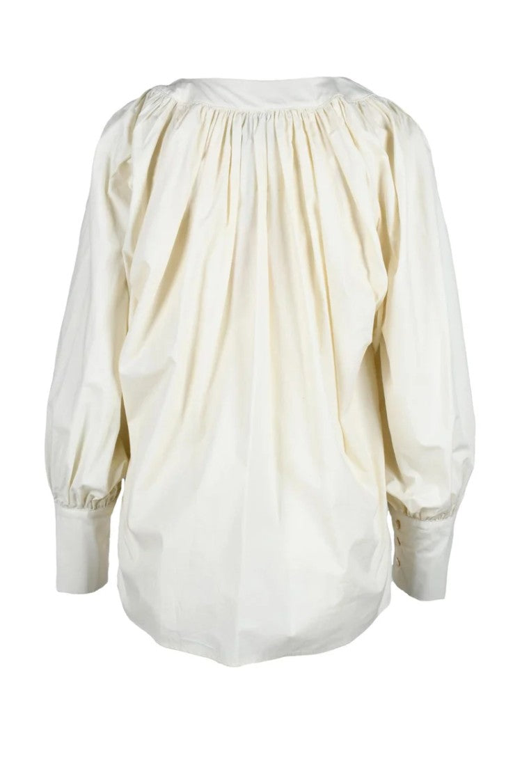 L Autre Chose White Cotton Blouse