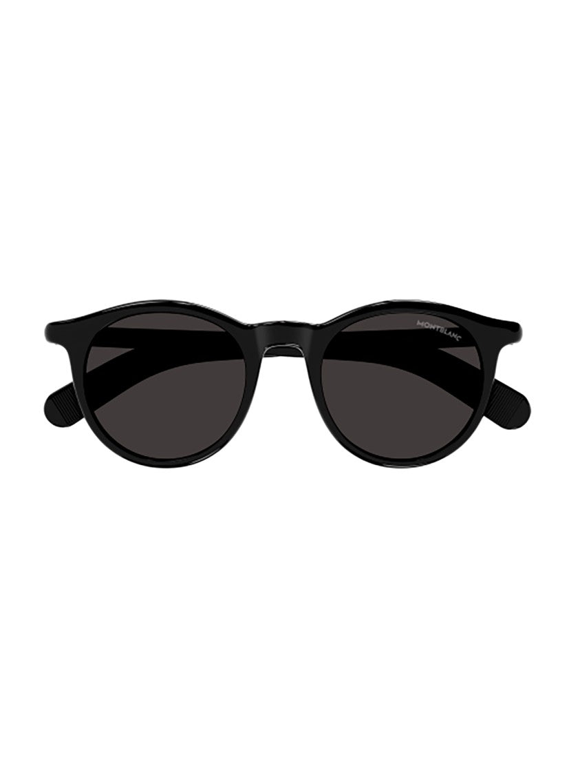 Montblanc Mb0453s Rounded Glossy Slim Sunglasses