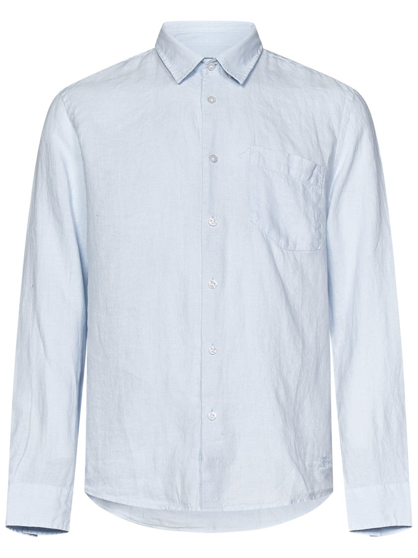 Vilebrequin Relaxed Fit Clear Blue Linen Shirt