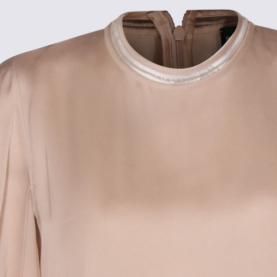 Fabiana Filippi Beige Midi Dress With Asymmetrical Hem