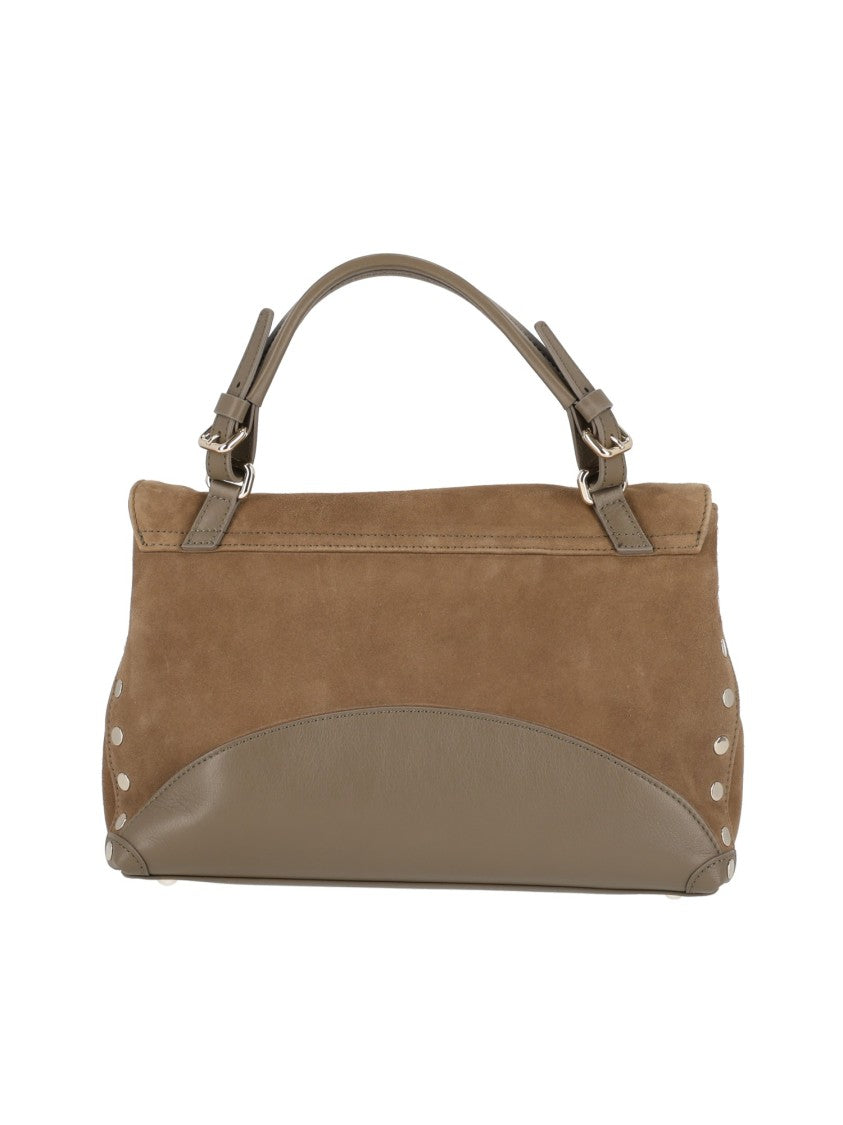 Zanellato Srl Structured Lambskin Shoulder Bag With Flap Closure And Turn-Locks