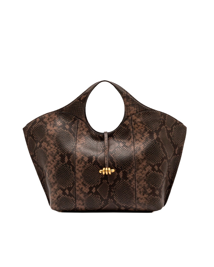 Gianni Chiarini Infinity Python Embossed Leather Handbag
