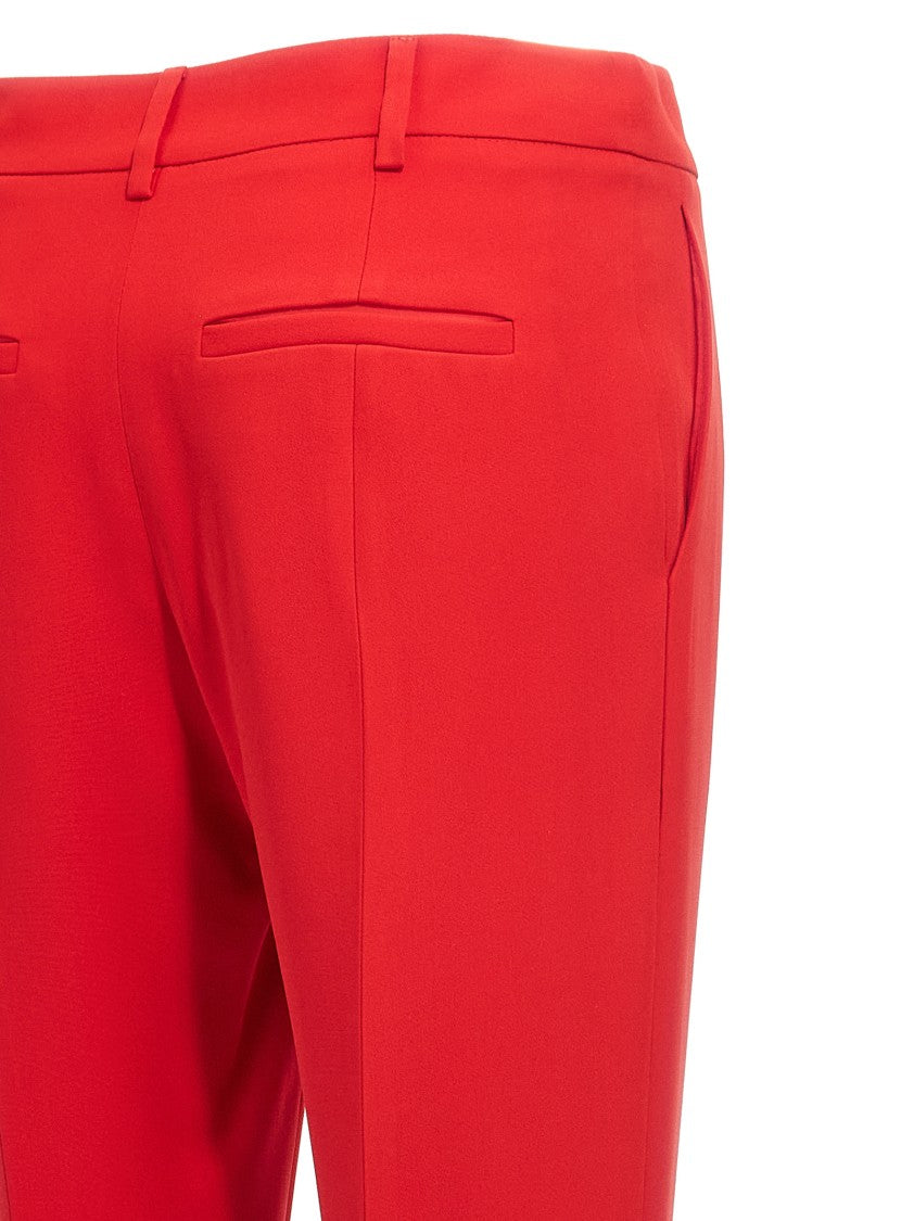Valentino Garavani Silk Cady Trousers With Tailored Silhouette