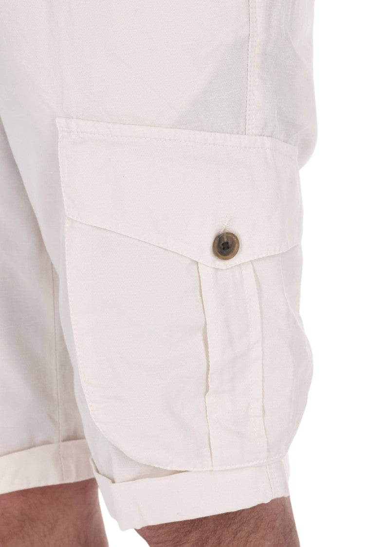 Myths Zeus Cargo Cotton-Linen Denim Shorts