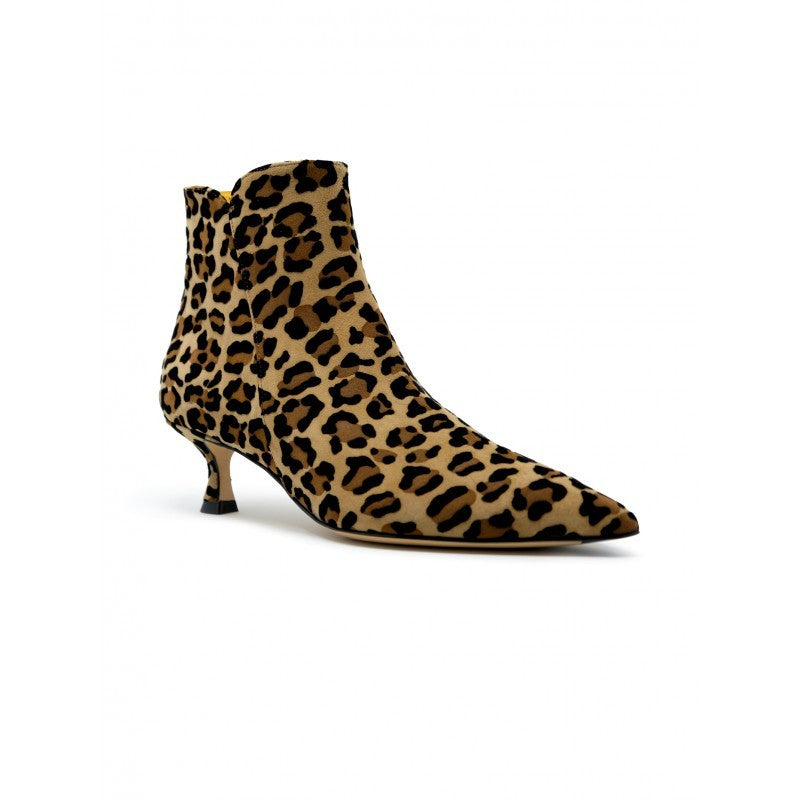 Mara Bini W231109 Leopard Leather Naomi Ankle Boots