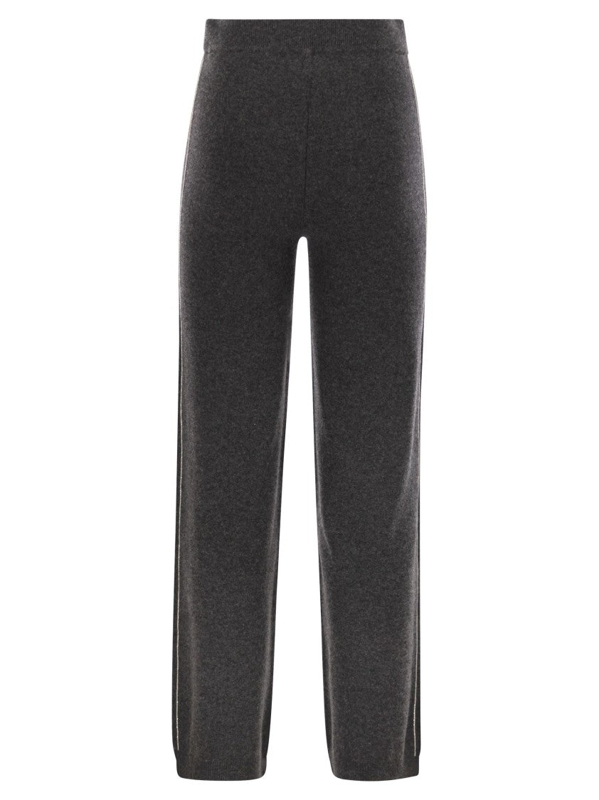 Peserico Trousers In Carded Wool/Silk And Cashmere Yarn