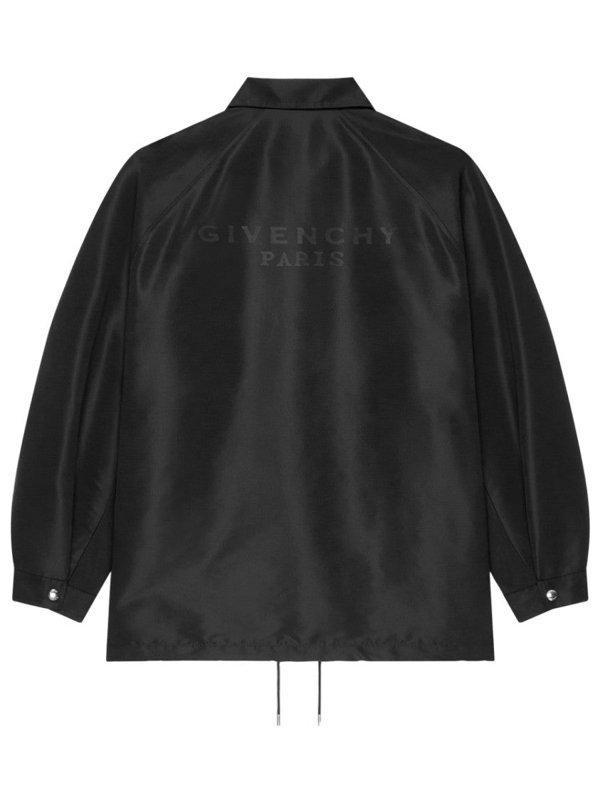 Givenchy Black Coach Polyester Snap Jacket
