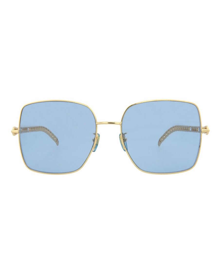 Gucci Square-Frame Metal Sunglasses