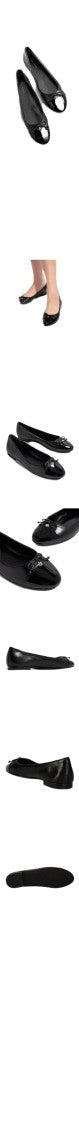 Tory Burch Patent Leather Flats With Bow Detail