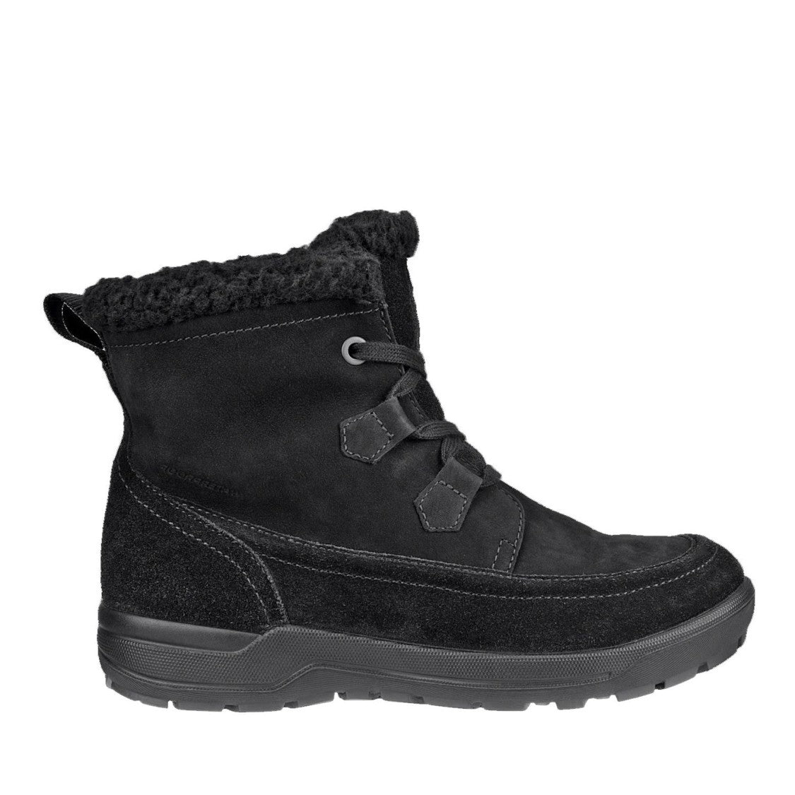 Ecco Black Trace Trace Plush Lining Nubuck Ankle Boots