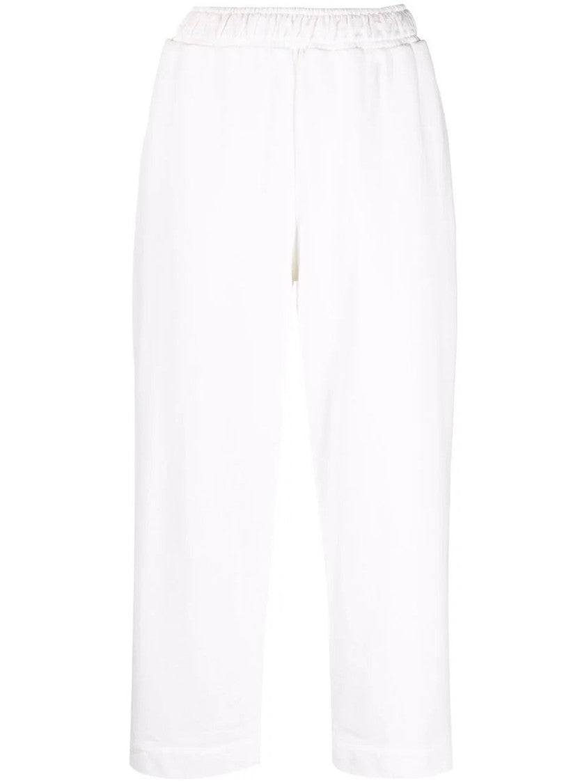 Proenza Schouler Cropped White Sweatpants With Minimalist Design And Relaxed Fit