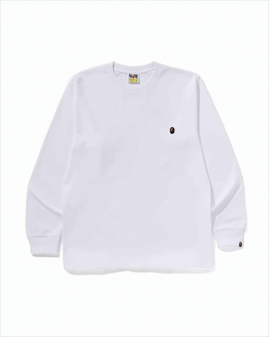 Bape Minimalist Long-Sleeve T-Shirt With Subtle Logo Patch