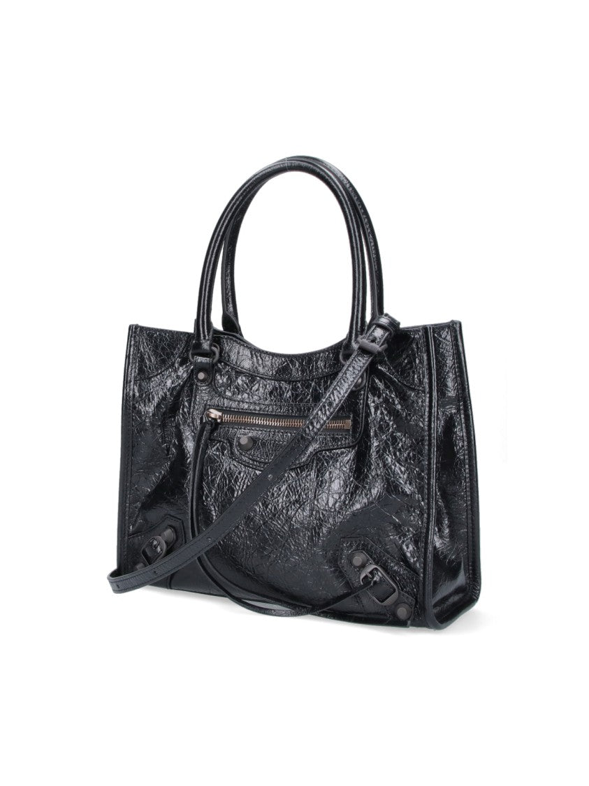 Balenciaga Black Rectangular Synthetic Leather Bag