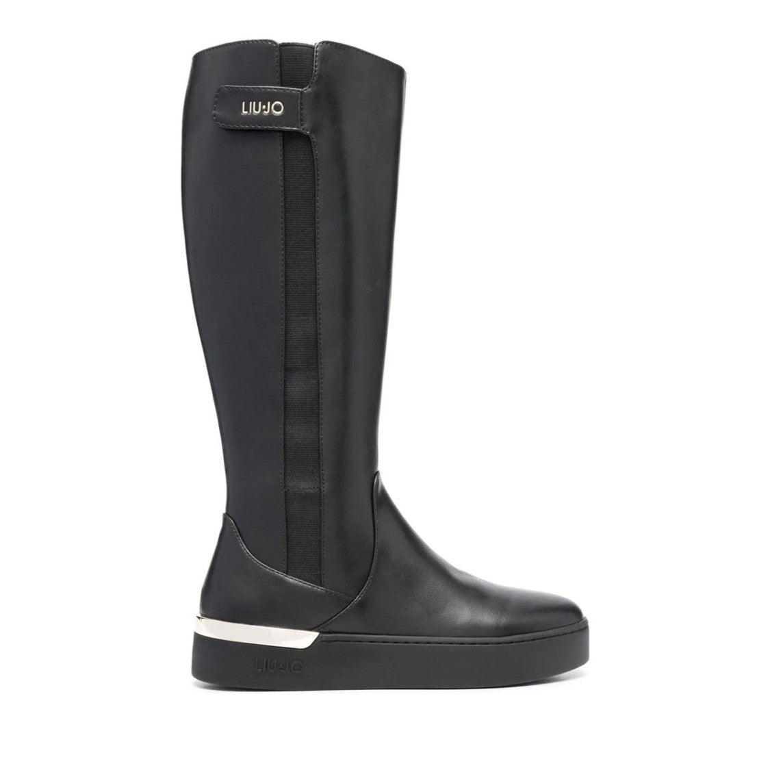 Liu Jo Black Silvia 89 Polyurethane Side Zip Boots