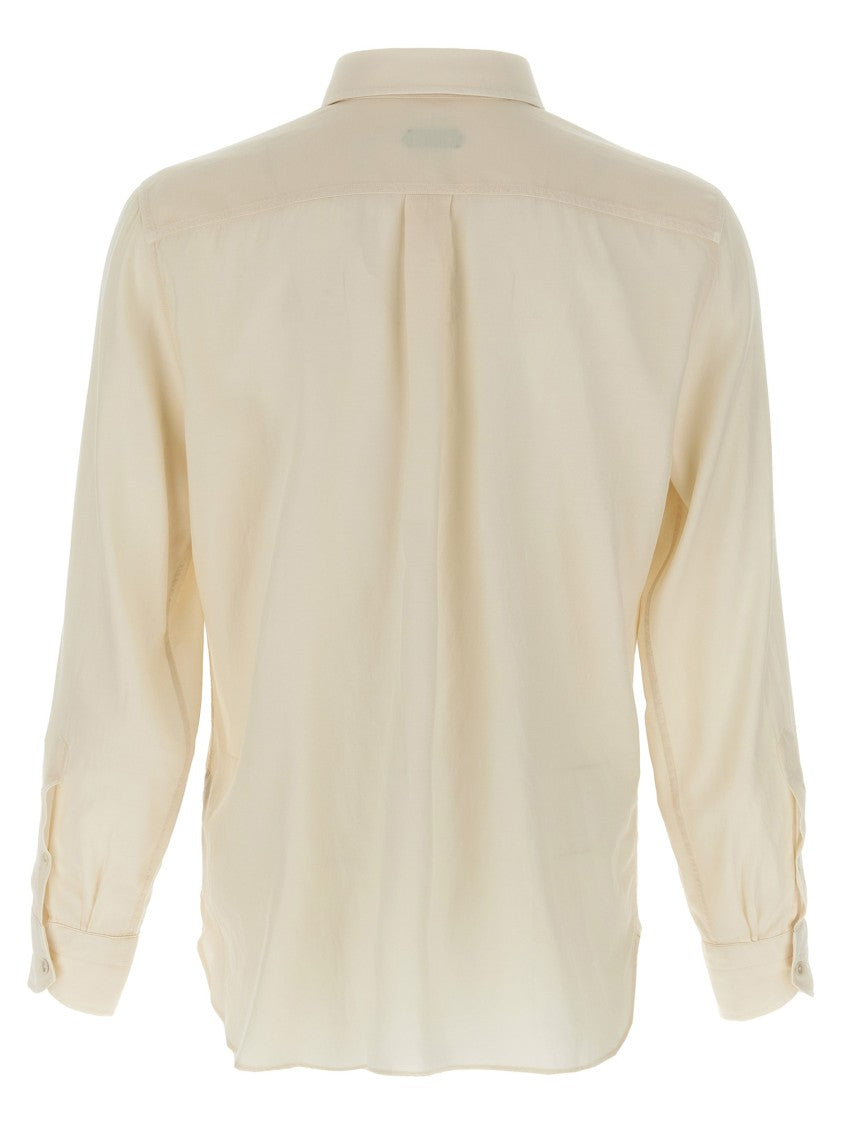 Tom Ford Twill Shirt With Military Fit And Structured Silhouette