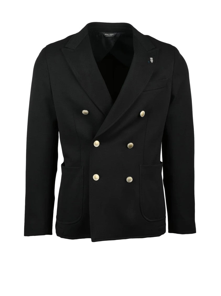Berry & Brian Double-Breasted Jacket With Wide Lapels And Button Closure