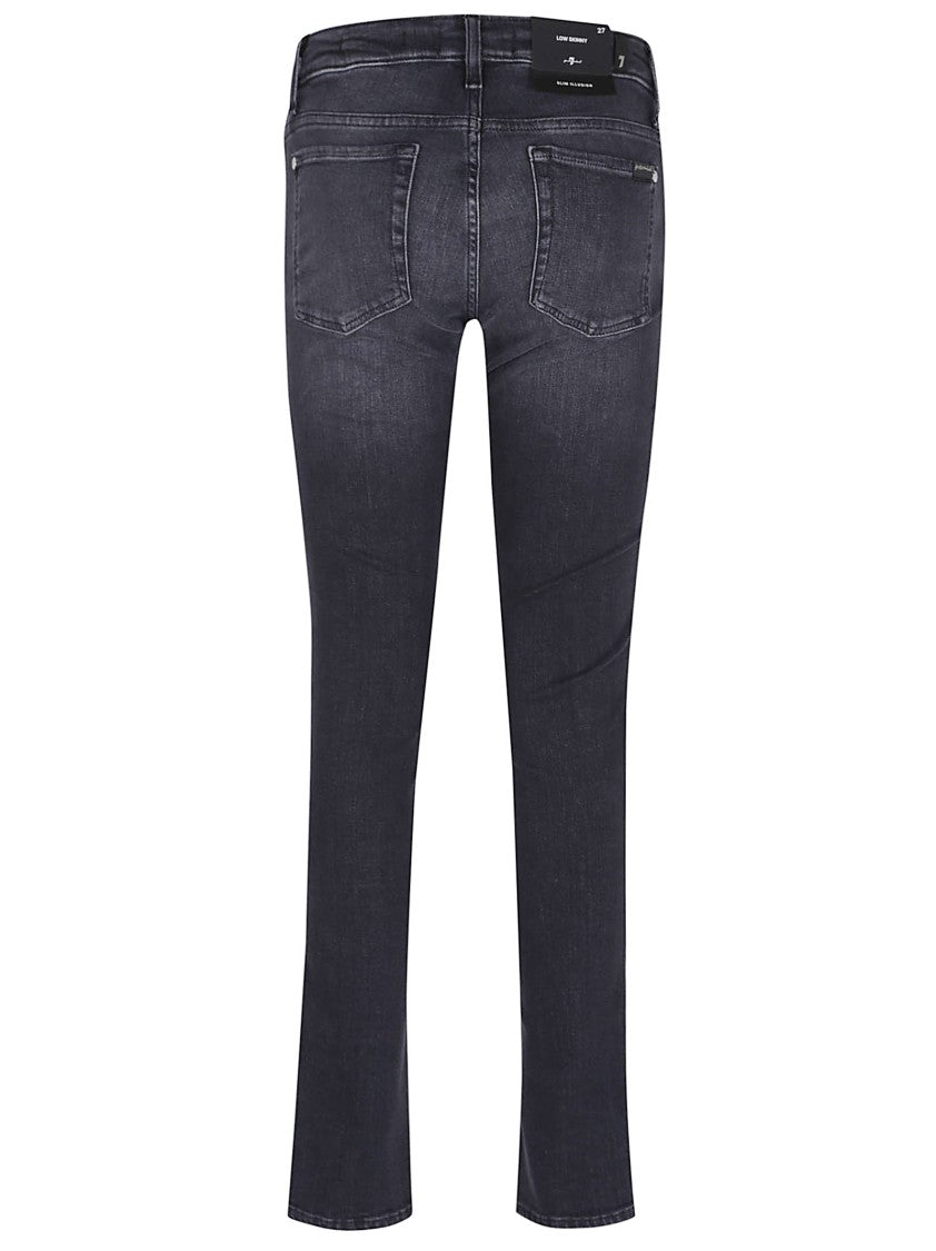 7 For All Mankind Skinny Jeans In Stretch Cotton Denim