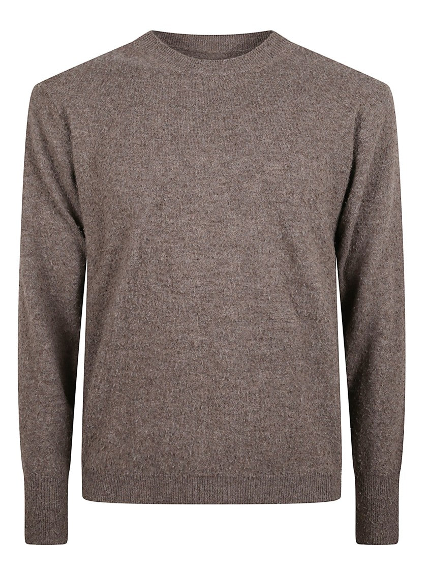 Maison Margiela Heathered Brown Cashmere-Cotton Sweater