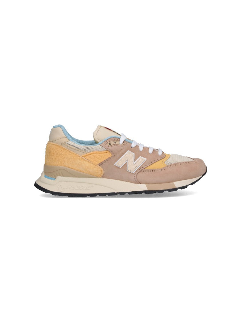 New Balance Suede And Mesh Sneakers With Signature Logo Detail