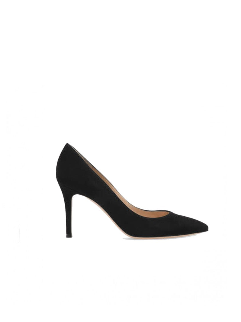 Gianvito Rossi Pointed Toe Heeled Shoes In Silk