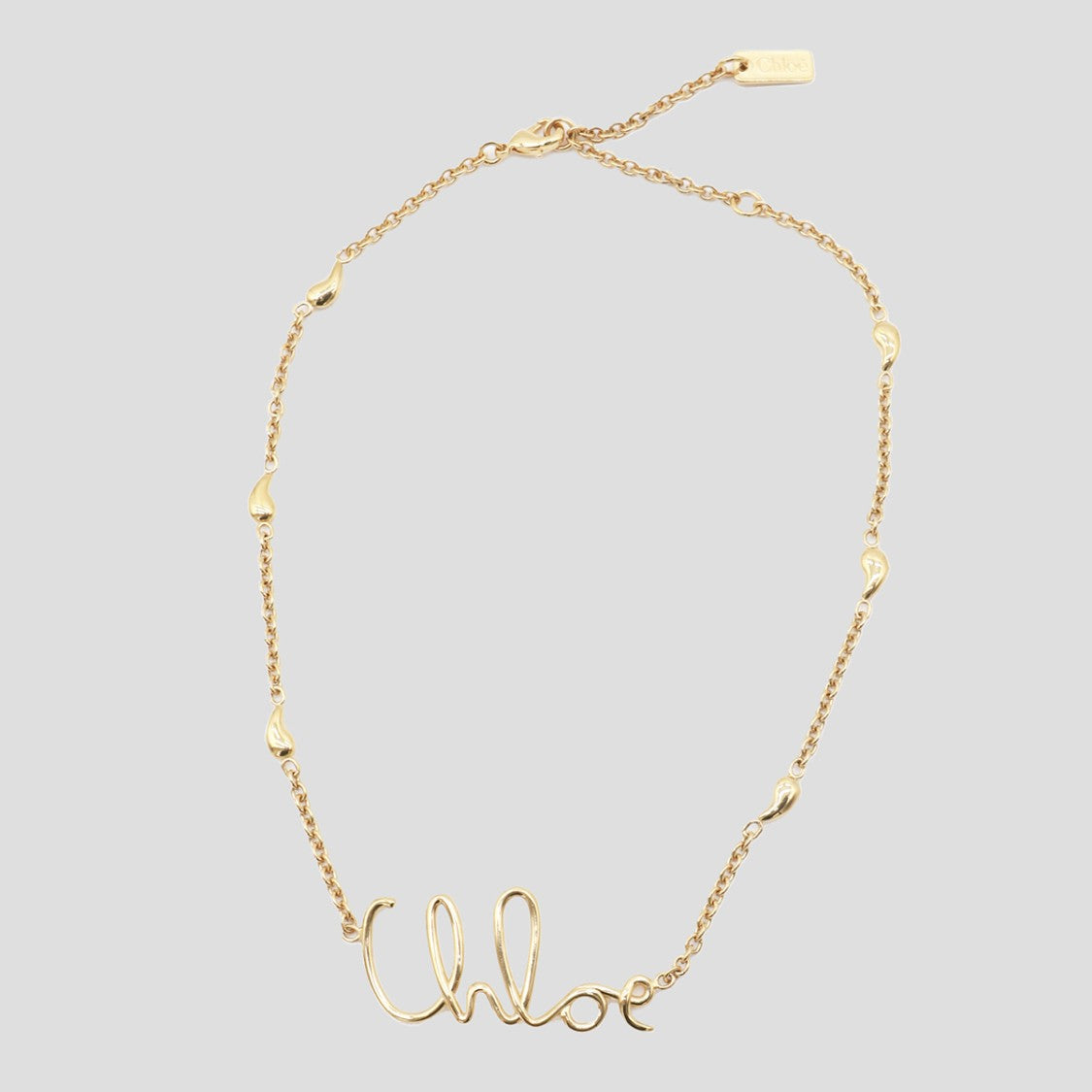 Chloé Gold Logo Necklace
